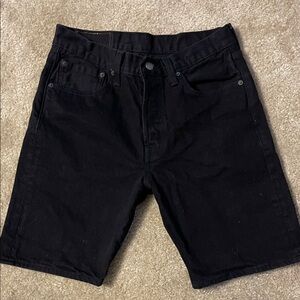 Levi’s Black Denim 501 Shorts
